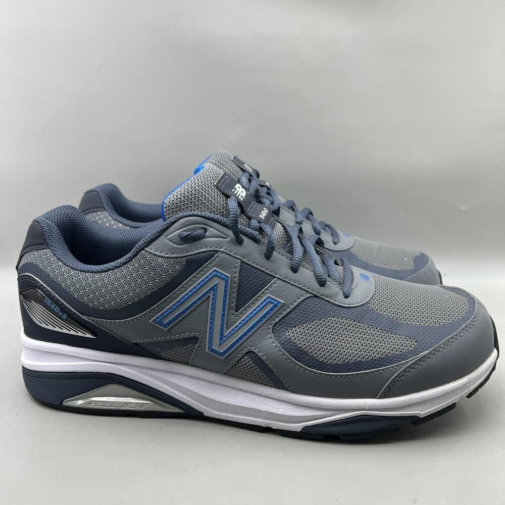 New Balance 1540 V3 Running Shoes Men Size 14 4E Wide Gray Blue Comfort Sneakers